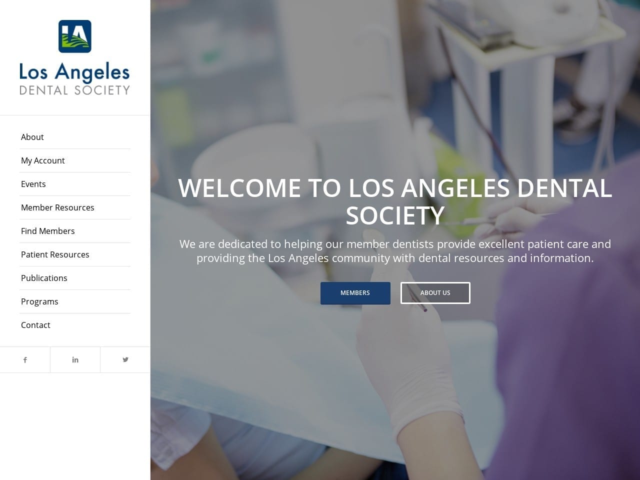 La Dental Website Screenshot from ladental.com