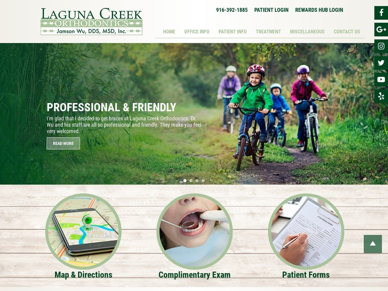 Laguna Creek Orthodontics Website Screenshot from lagunacreekortho.com