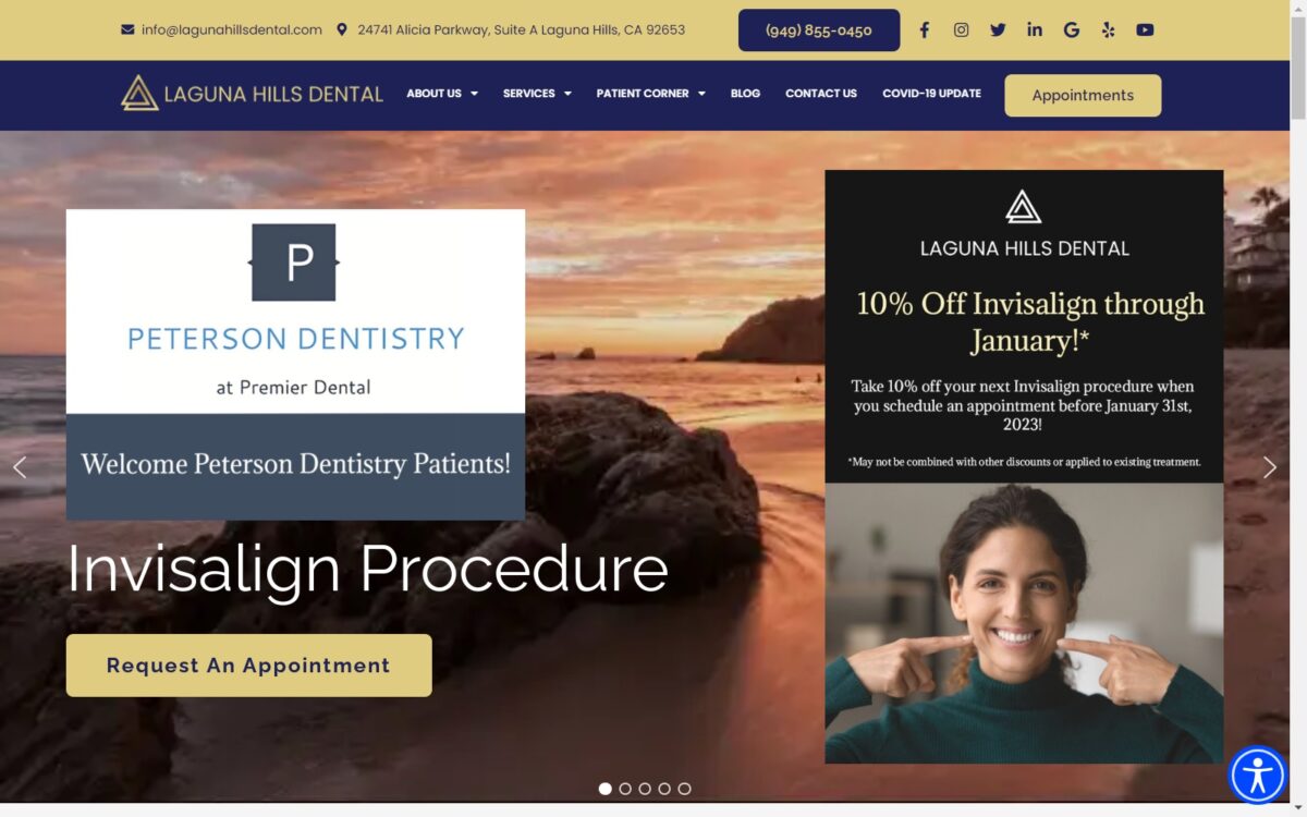 lagunahillsdental.com screenshot