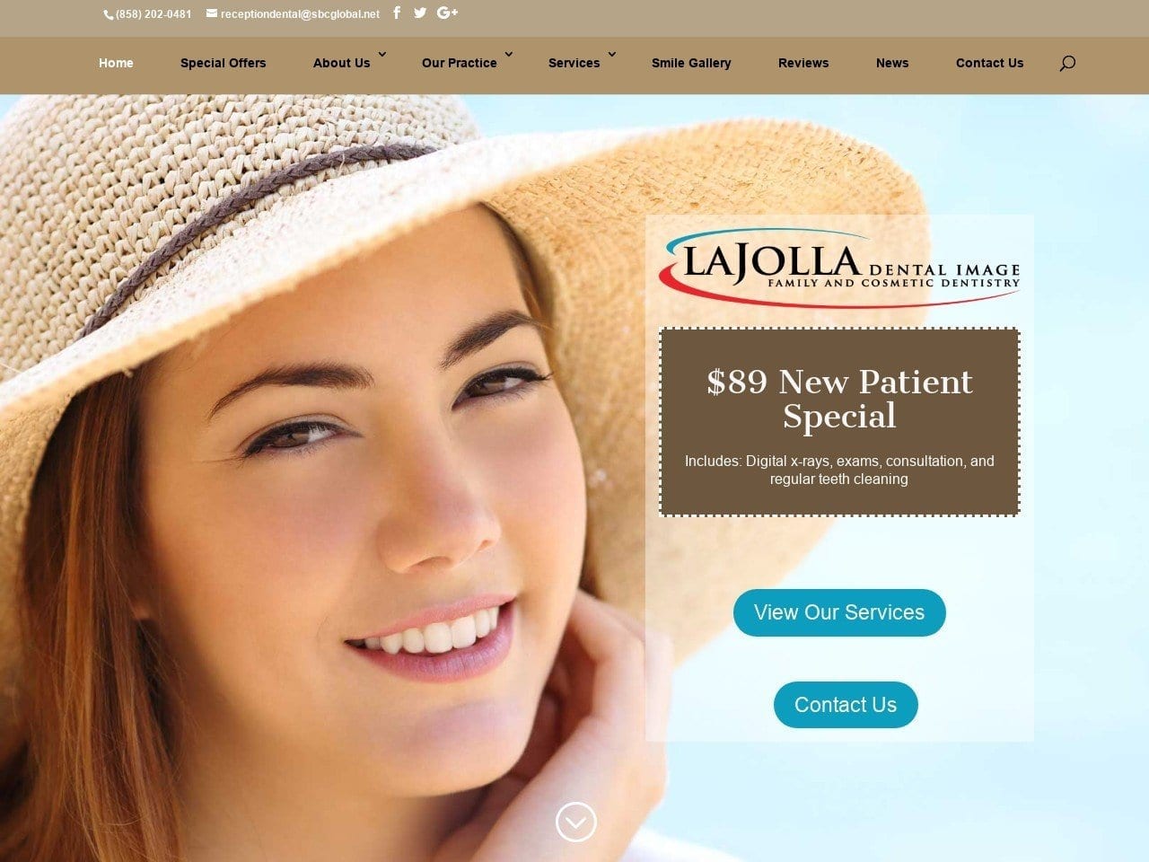 La Jolla Dental Image Website Screenshot from lajolladentalimage.com