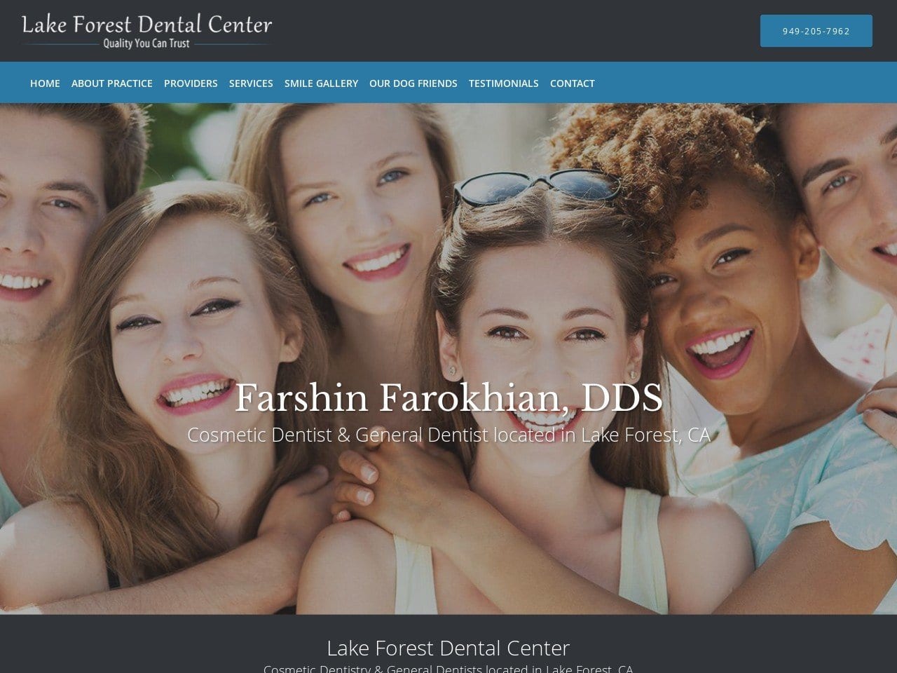 Dentist Website Screenshot from lakeforestdentalcenter.com