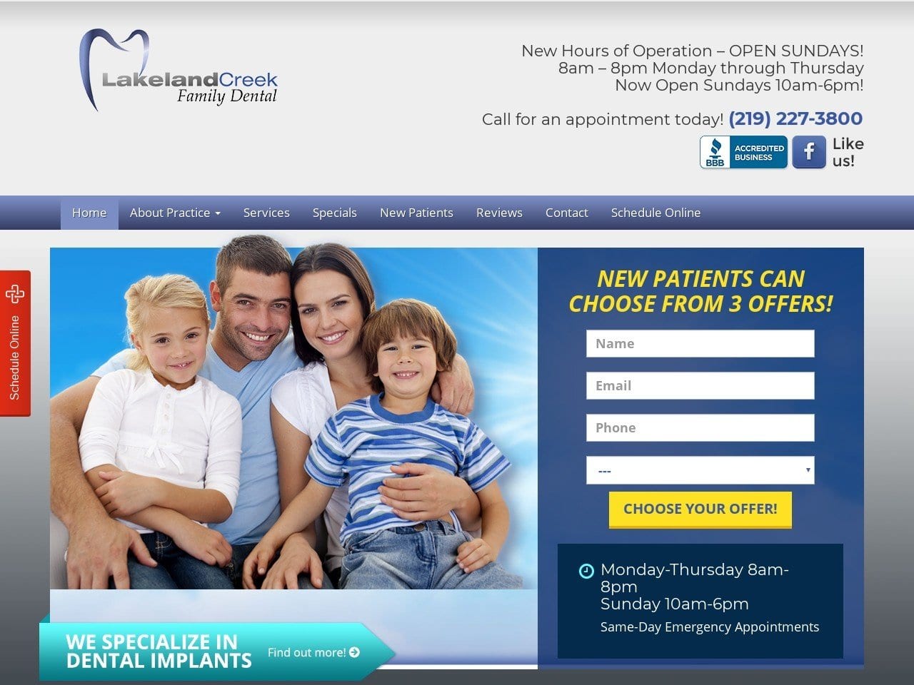 Lakeland Creek Family Dental Website Screenshot from lakelandcreekfamilydental.com