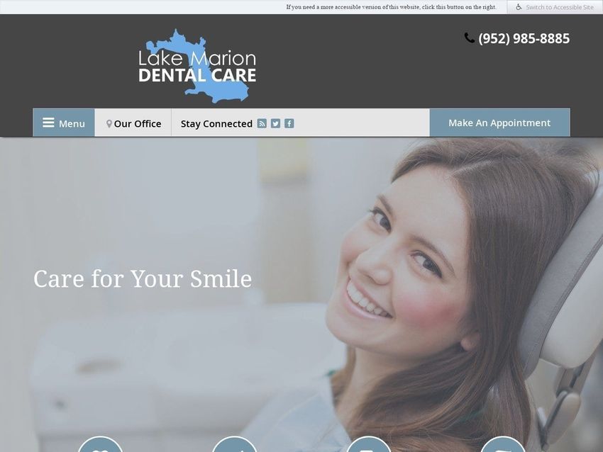 Lake Marion Dentalcare Website Screenshot from lakemariondentalcare.com