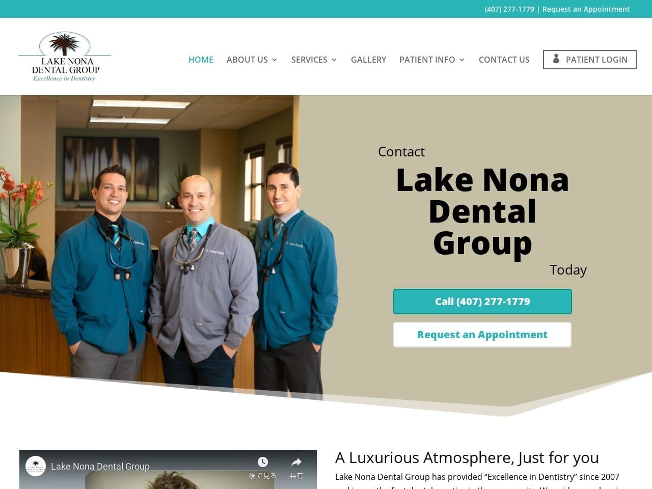 Lake Nona Dental Group Website Screenshot from lakenonadentalgroup.com