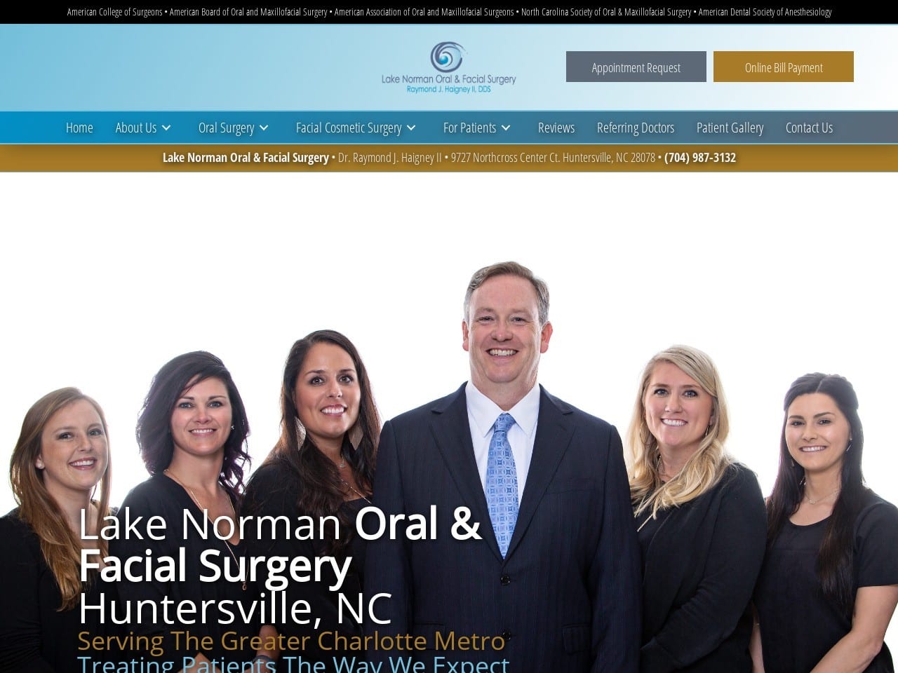 Dr. Raymond J. Haigney II DDS Website Screenshot from lakenormanofs.com