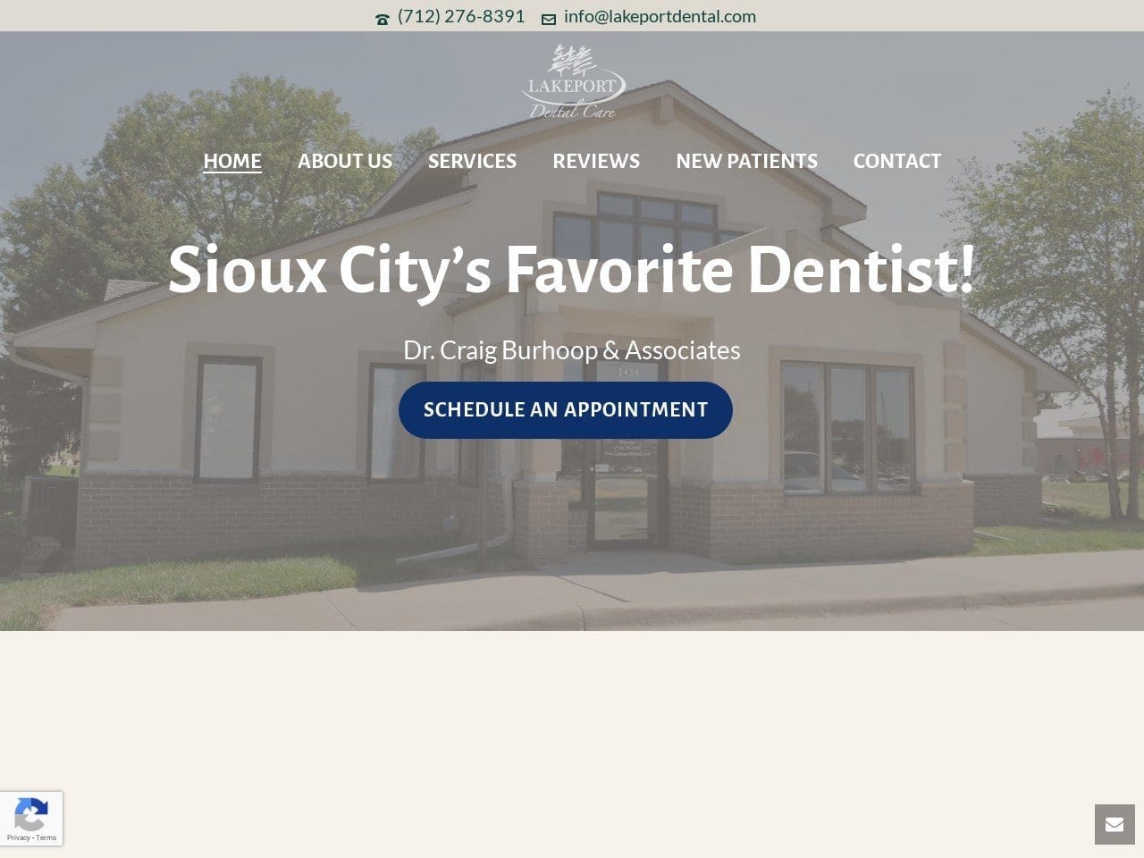 Lakeport Dental Care Website Screenshot from lakeportdental.com