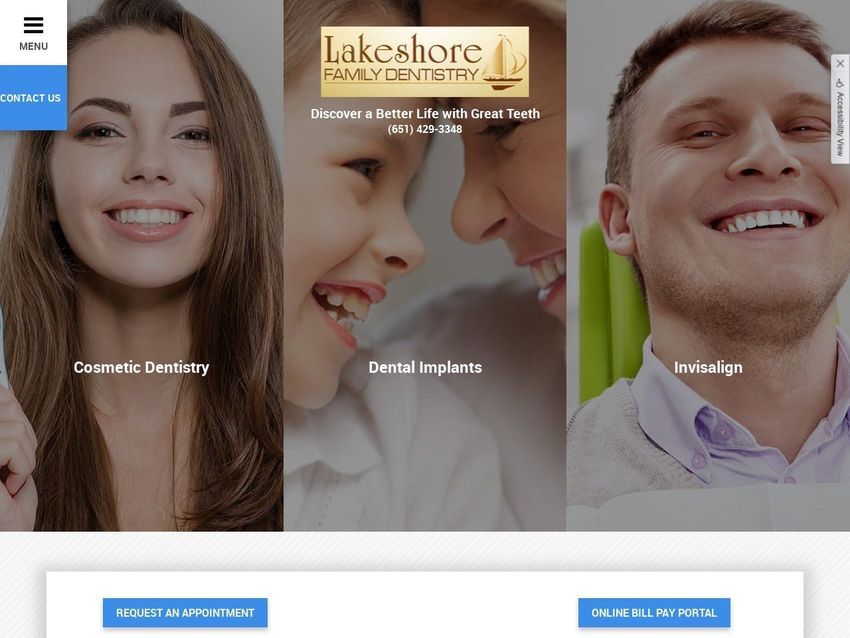 Lakeshore Family Dentist Website Screenshot from lakeshorefamilydentist.com