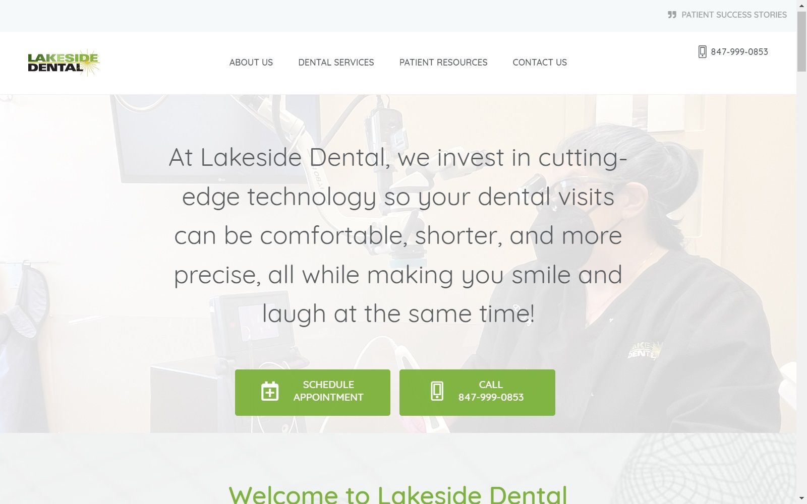 lakesidedental.com screenshot