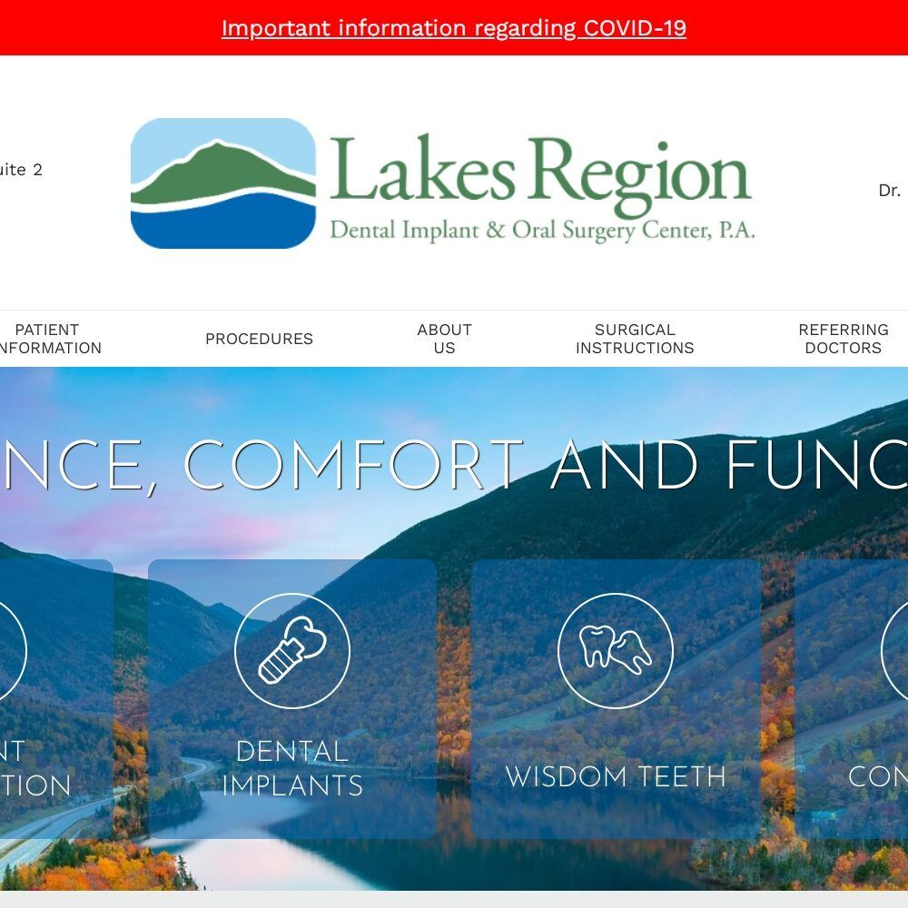 lakesregionoralsurgery.com screenshot