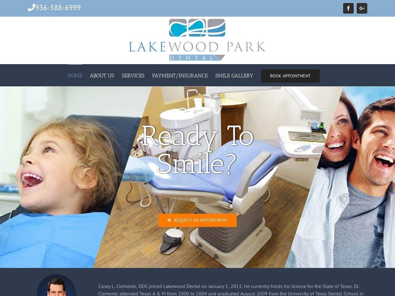 Lakewood Park Dental Assoc Website Screenshot from lakewoodparkdental.com