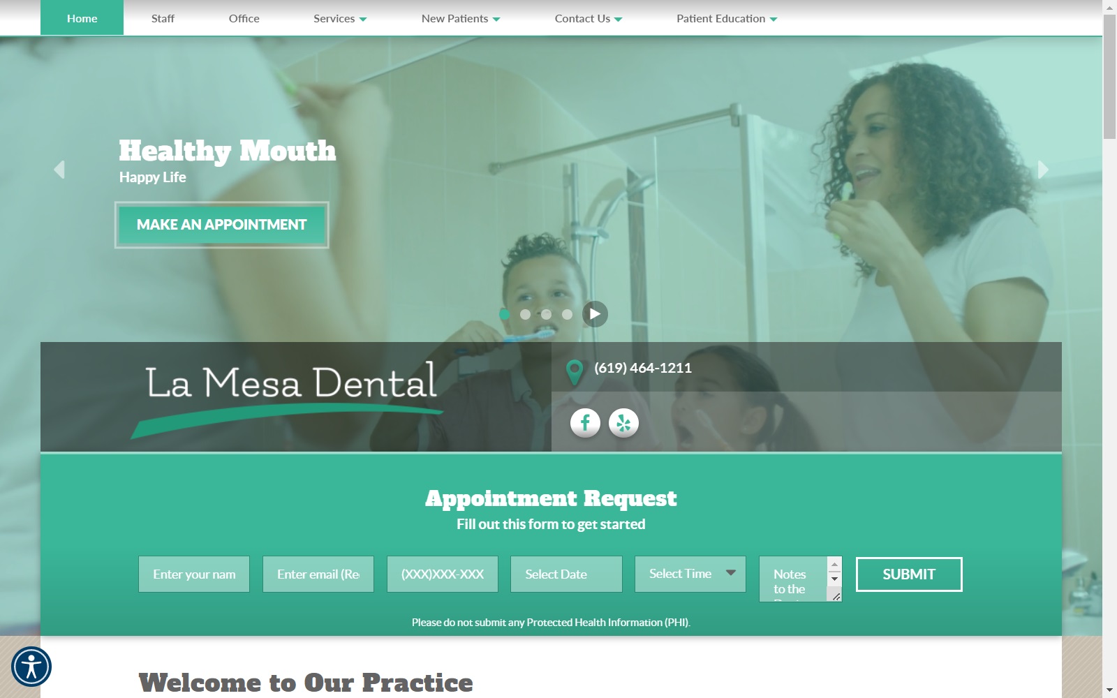 lamesadental.com screenshot