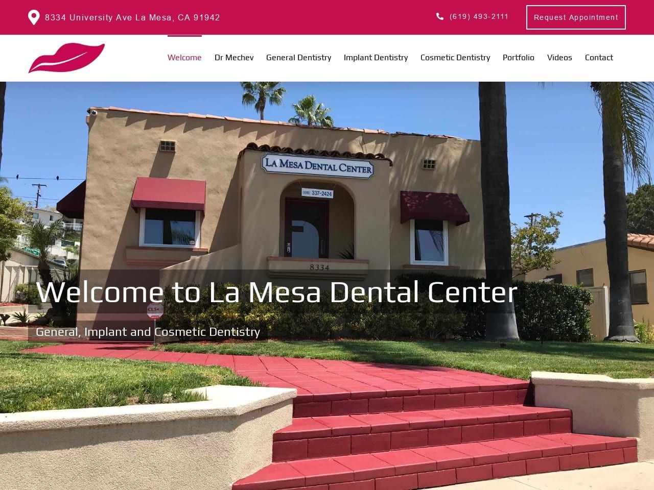 La Mesa Dental Center Website Screenshot from lamesadentistry.net