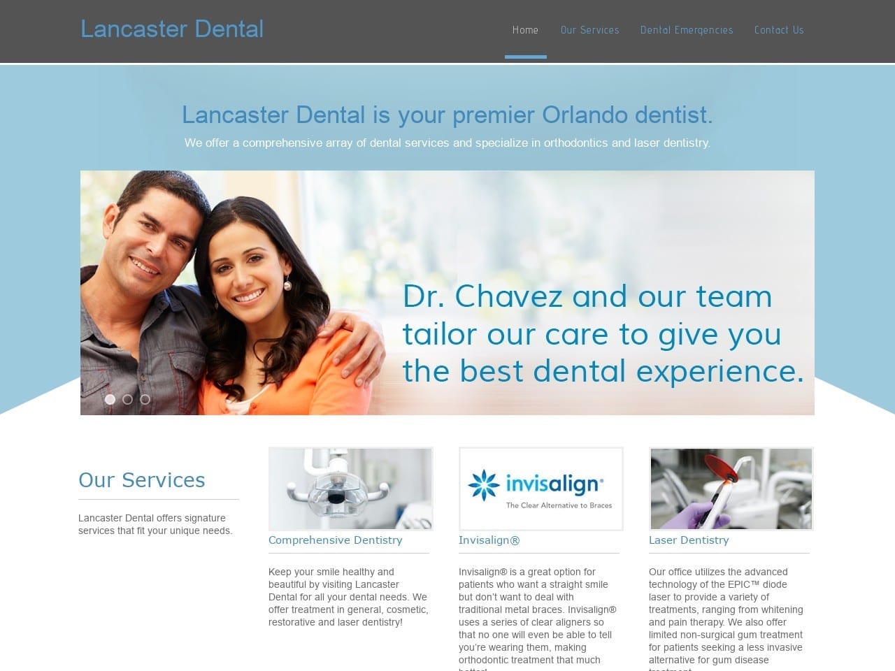 Lancaster Dental Chavez Hugo DDS Website Screenshot from lancasterdental.net