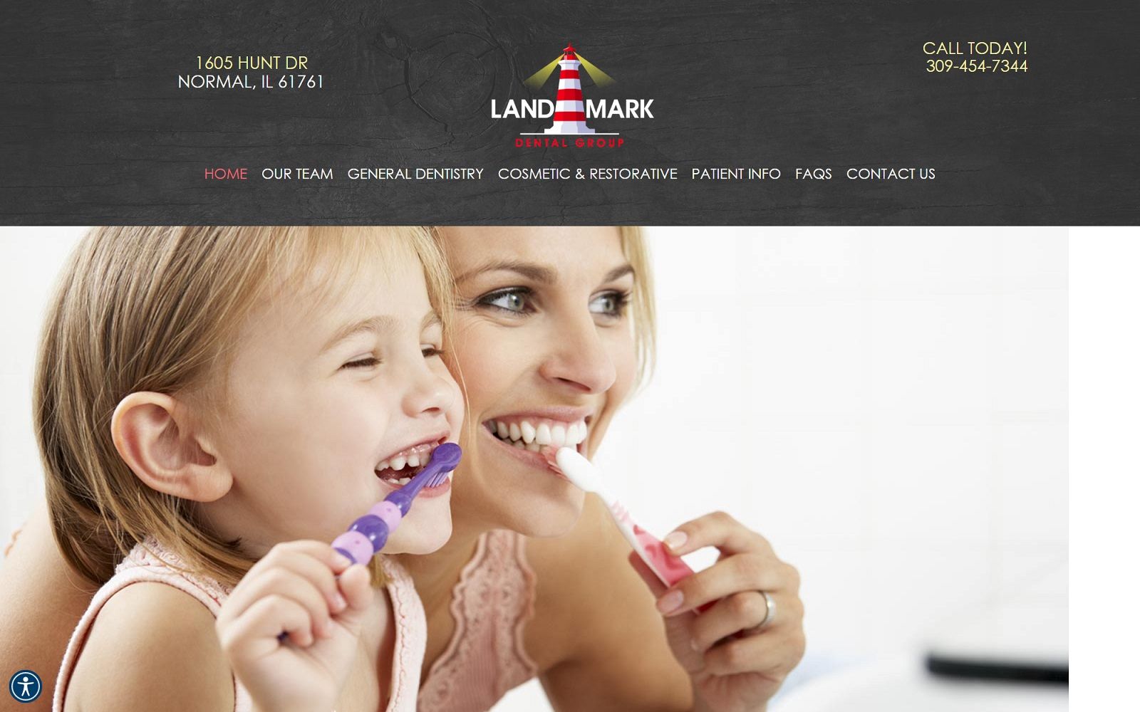 landmarkdentalgroup.com screenshot