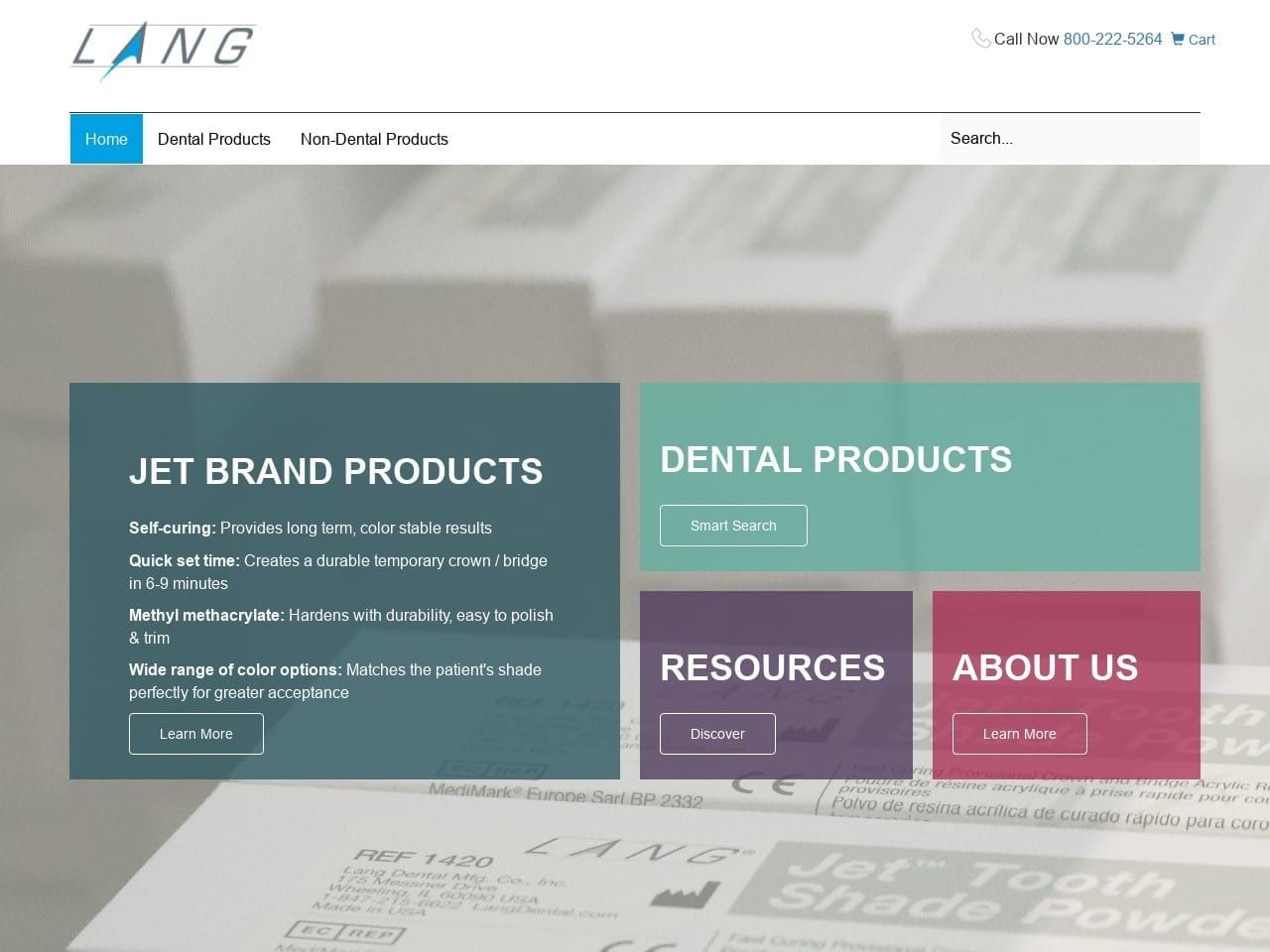 Lang Dental Website Screenshot from langdental.com