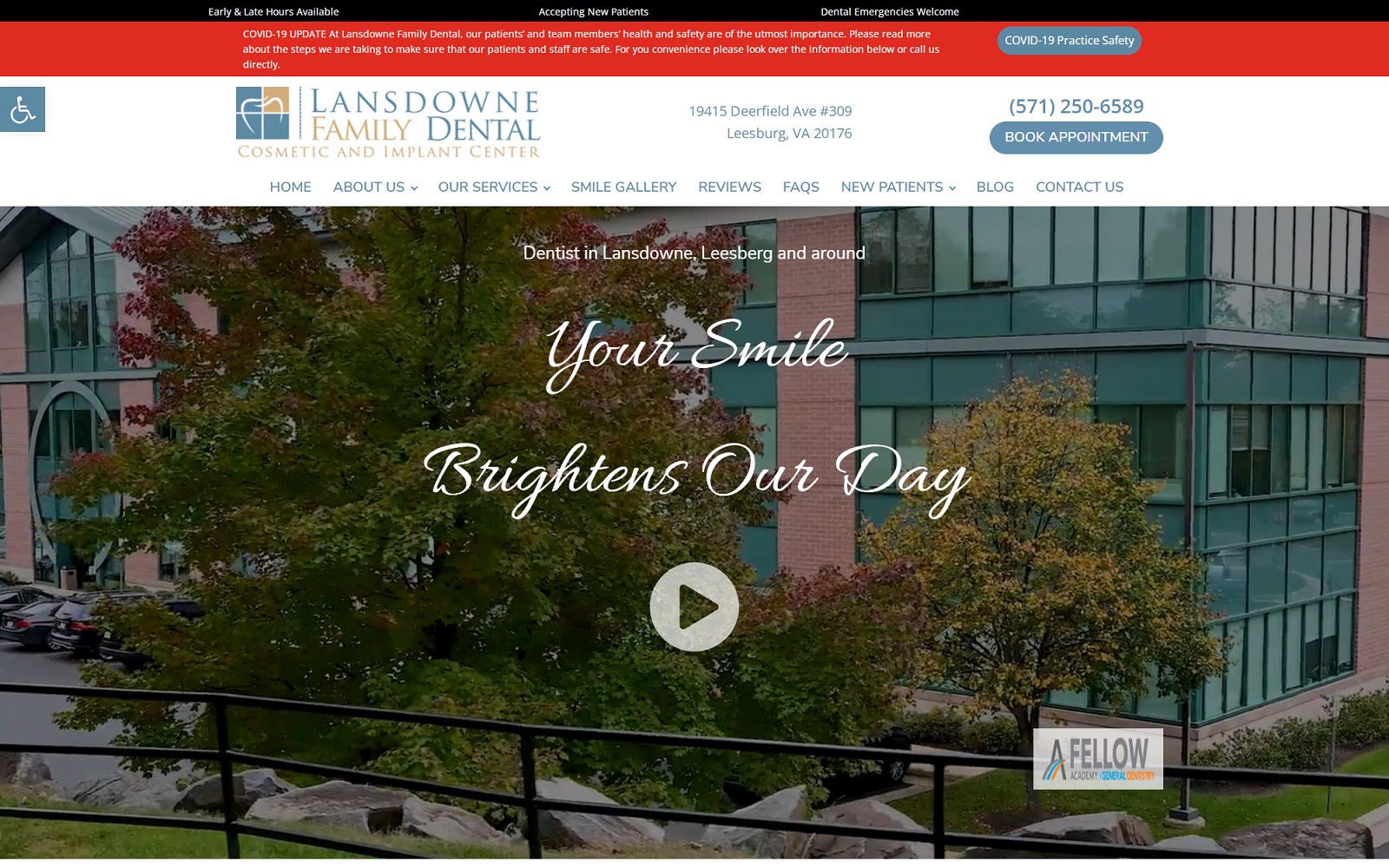 lansdownefamilydental.com screenshot