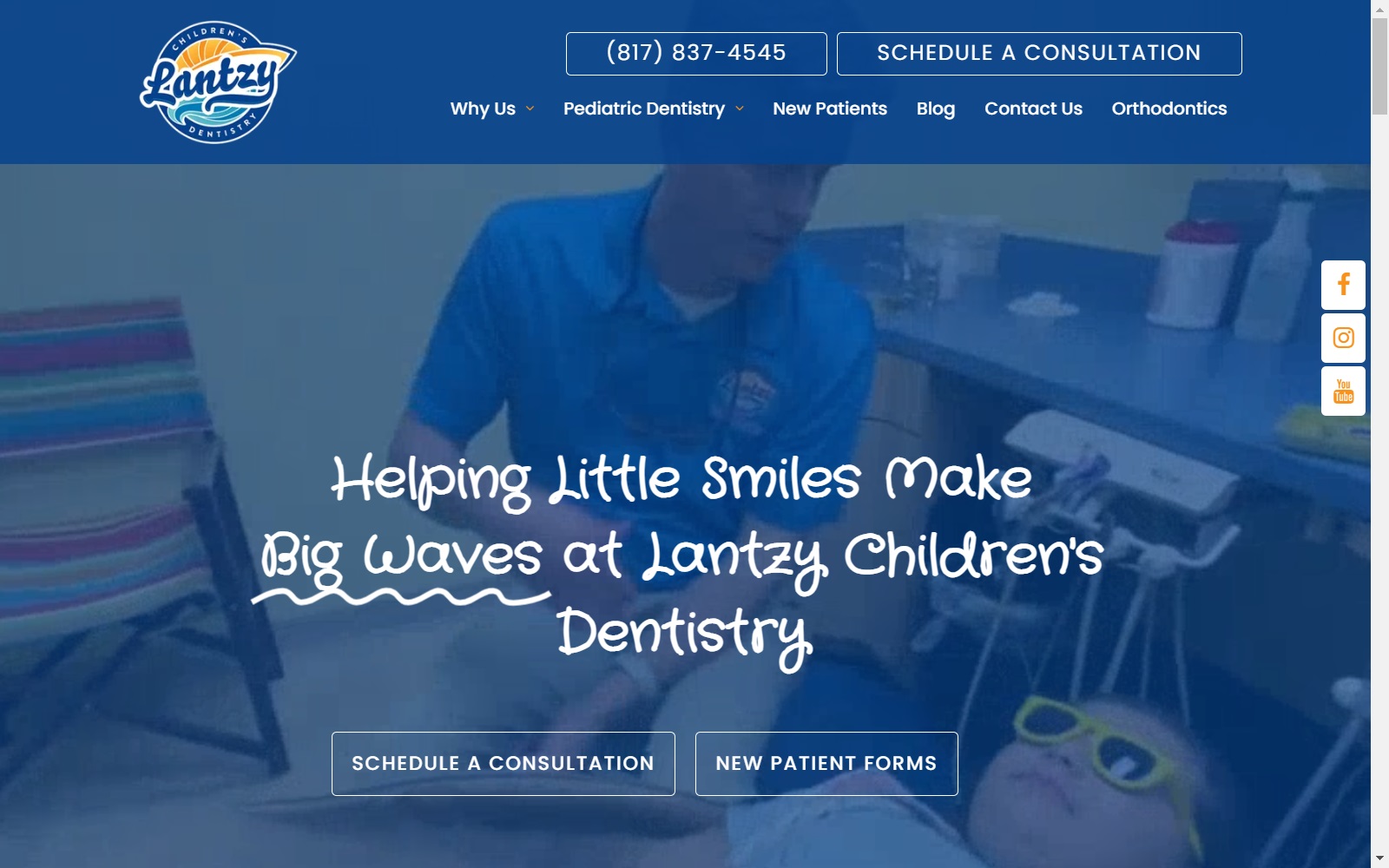 lantzychildrensdentistry.com screenshot