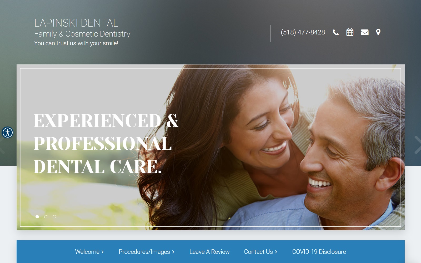 lapinskidental.com screenshot