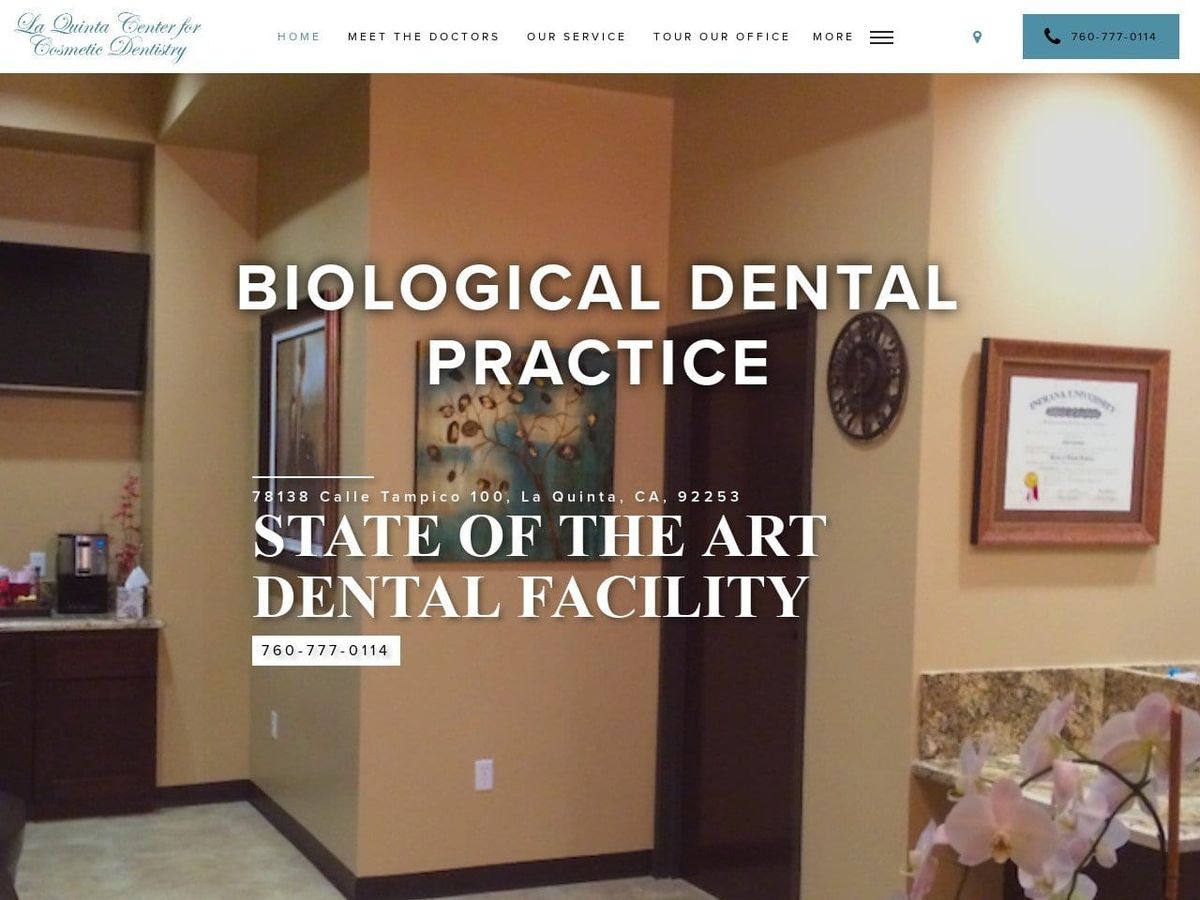 La Quinta Center for Cosmetic Dentistry Website Screenshot from laquintadentistry.com