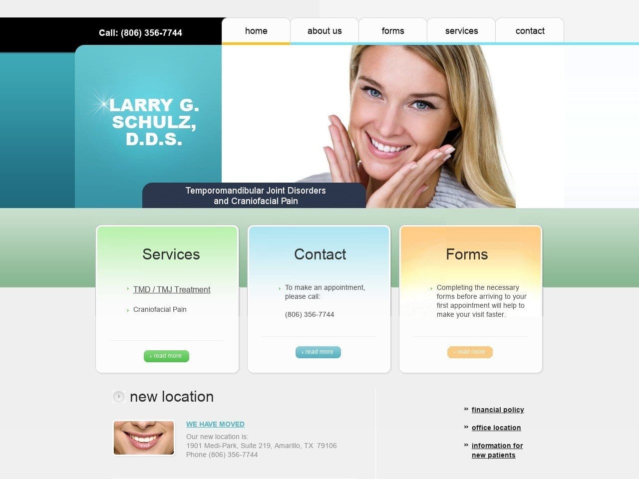 Dr. Larry G. Schulz DDS Website Screenshot from larryschulzdds.com