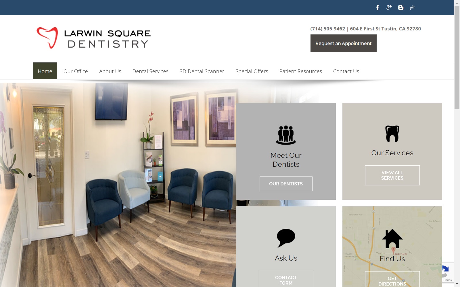 larwinsquaredentistry.com screenshot