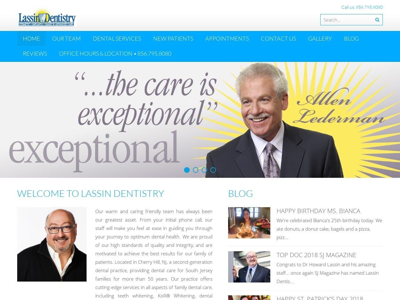 Lassin Dentistry Website Screenshot from lassindentistry.com