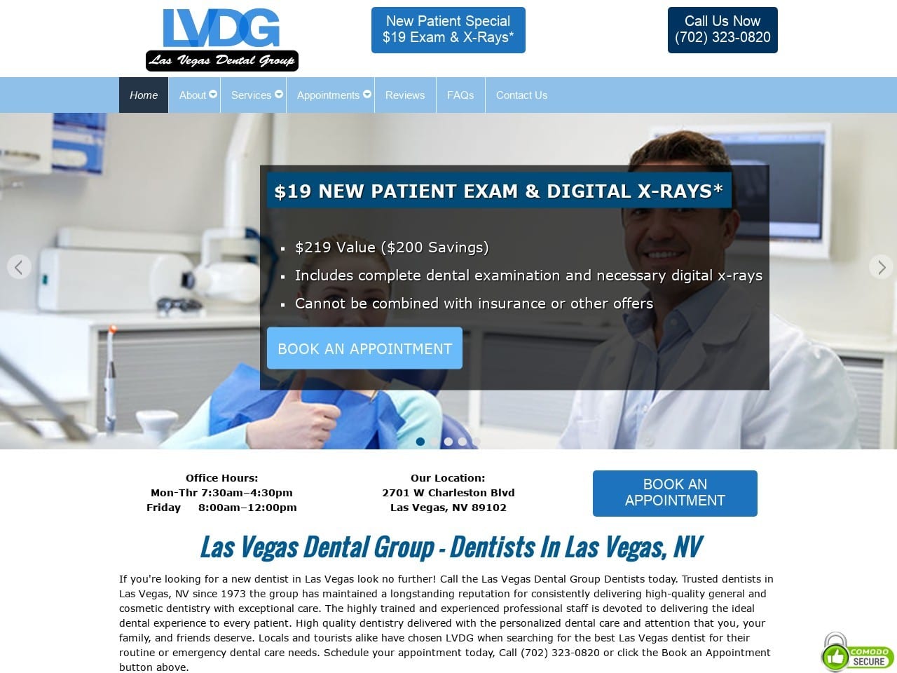 Las Vegas Dental Group Website Screenshot from lasvegasdentalgroup.com