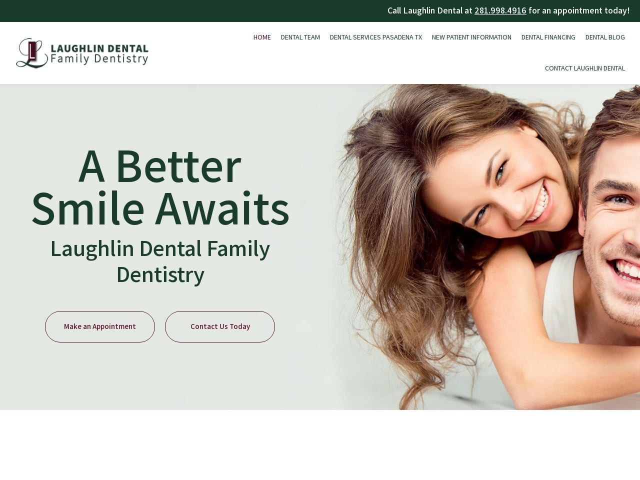 Laughlin Lloyd L DDS Website Screenshot from laughlindental.com