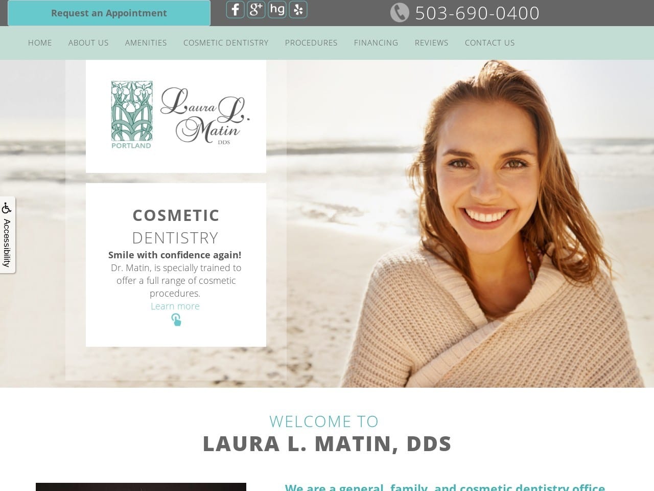 Laura L. Matin DDS Website Screenshot from lauramatindds.com