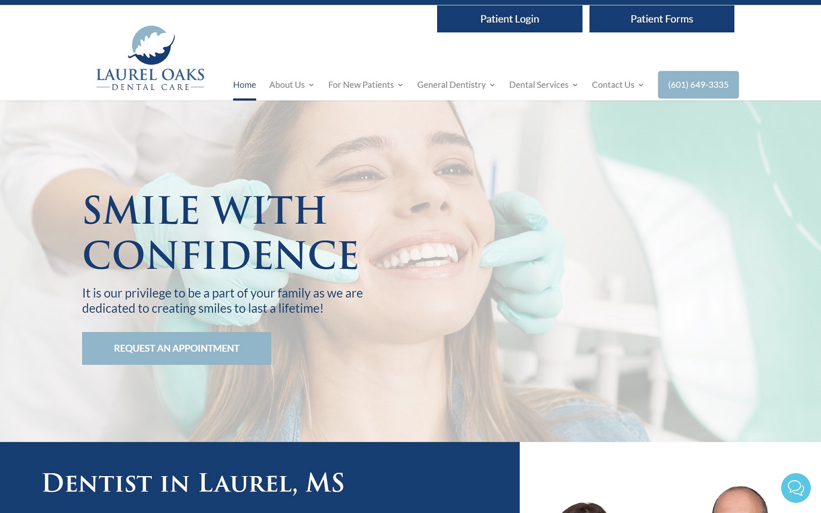 laureloaksdental.com screenshot