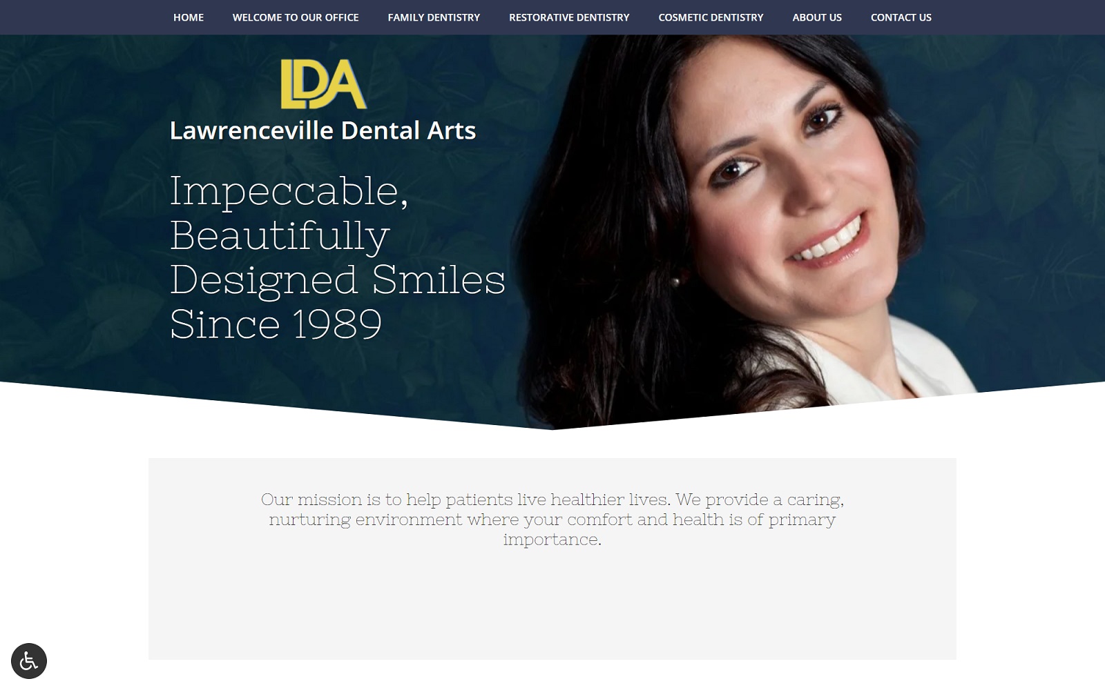 lawrencevilledentalarts.com screenshot