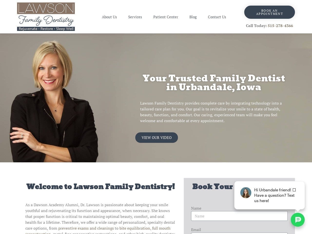 Lawson Dentistry Website Screenshot from lawsondentistry.com