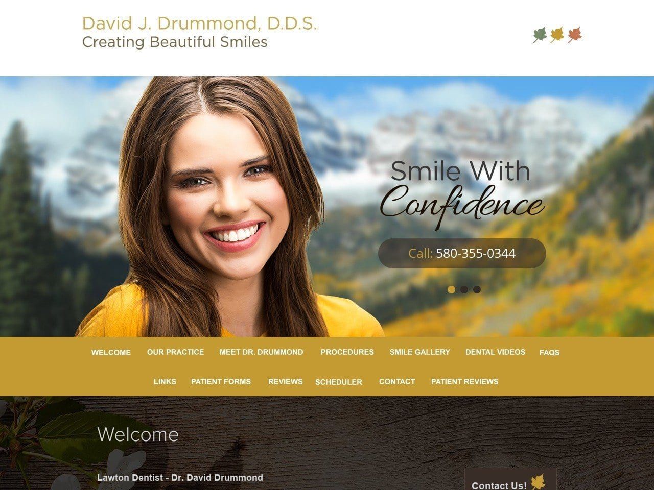 Drummond David J DDS Website Screenshot from lawtondentistry.com