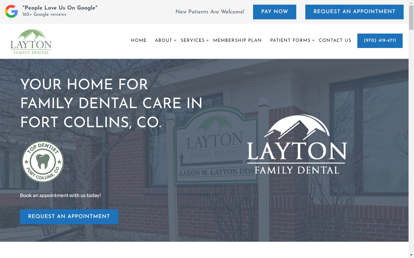 laytonfamilydental.com screenshot