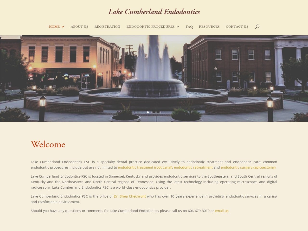 Lake Cumberland Endodontics Burkett Barry L DDS Website Screenshot from lcendo.com