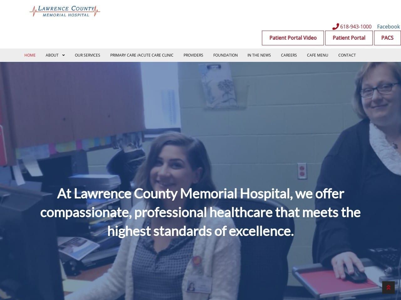 Lawrence County Memorial Hospital Website Screenshot from lcmhosp.org