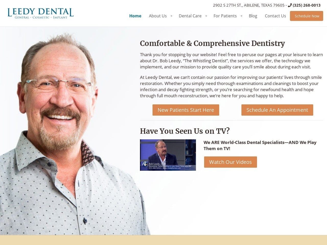 Leedy Dental Website Screenshot from leedydental.com