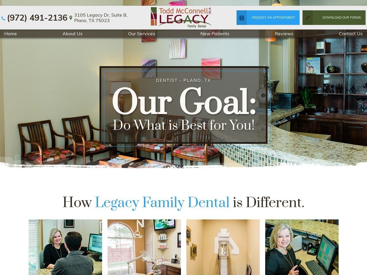 Dr. Ronald T. Mcconnell DDS Website Screenshot from legacydentaldesigns.com