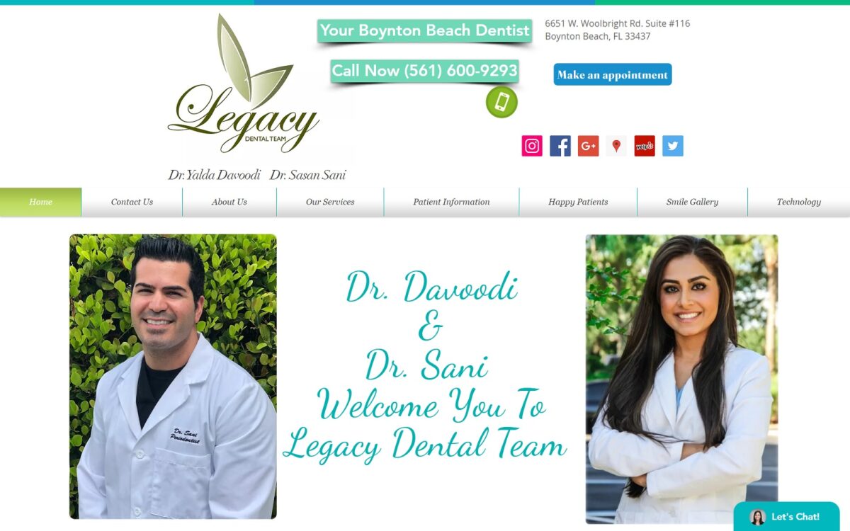 legacydentalteam.com screenshot