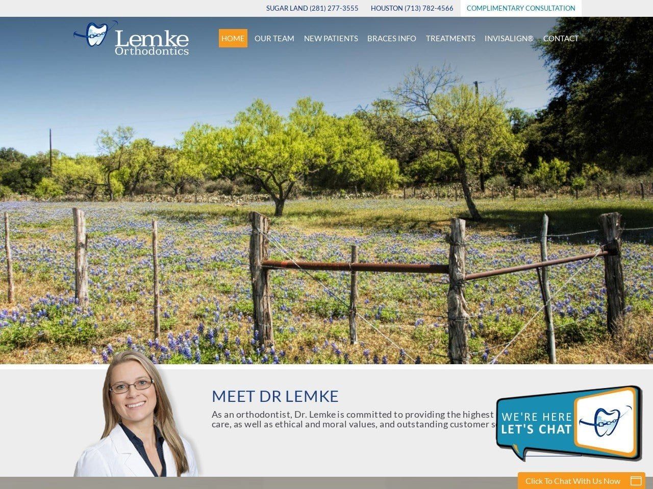 Lemke Orthodontics Website Screenshot from lemkeortho.com
