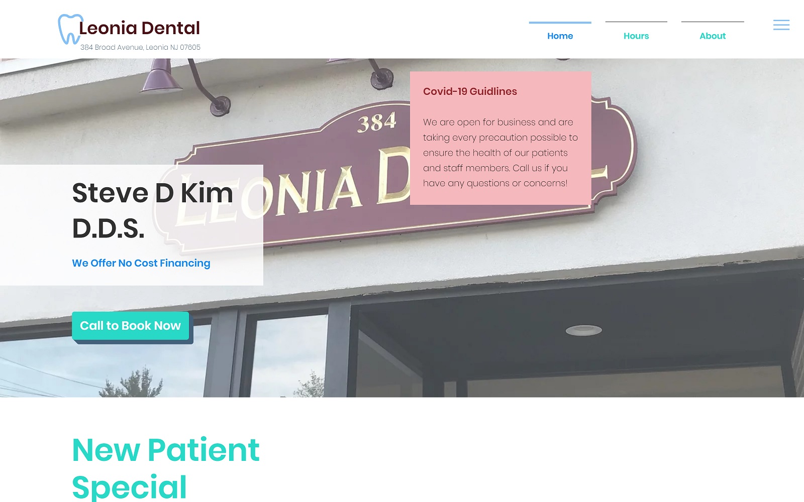 leoniadental.com screenshot