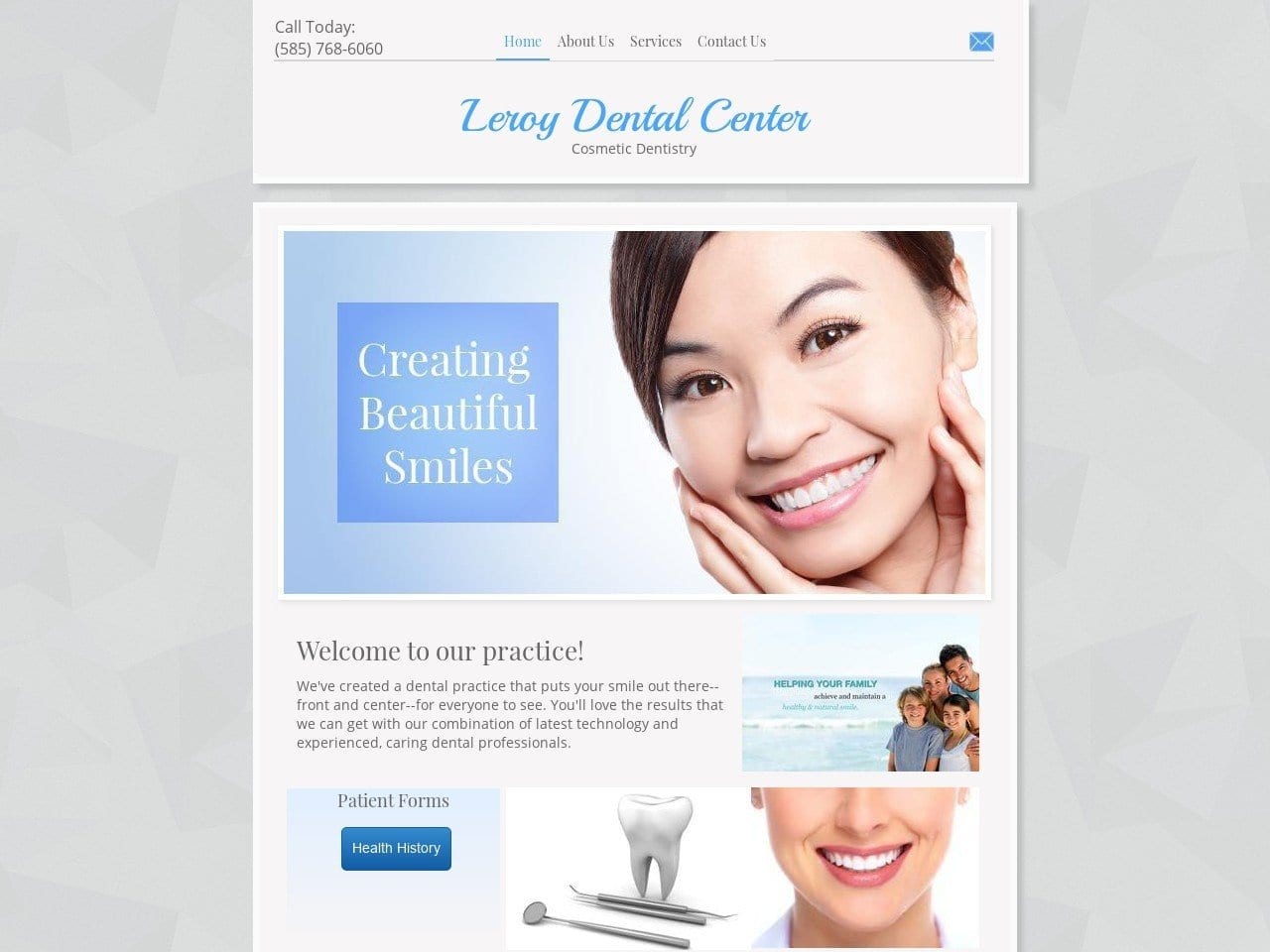 Dr. Anil Sawhney Website Screenshot from leroydentalcenter.com