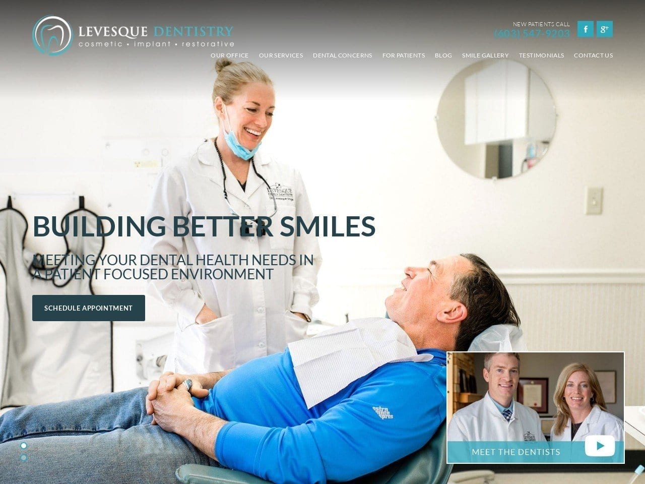 Levesque Family Dentistry Levesque Website Screenshot from levesquefamilydentistry.com