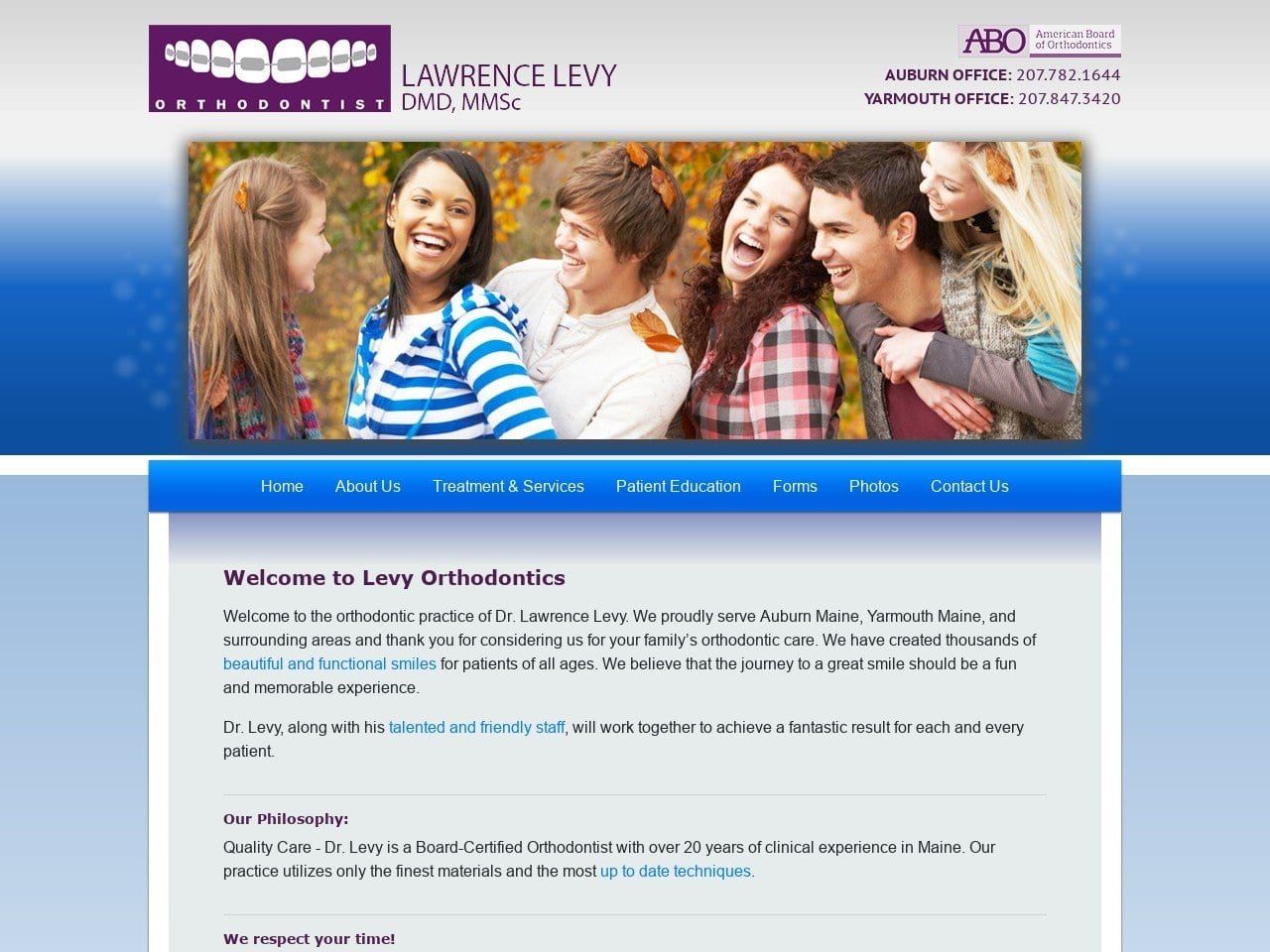 Levy Orthodontics Levy Lawrence E DDS Website Screenshot from levyorthodontics.com
