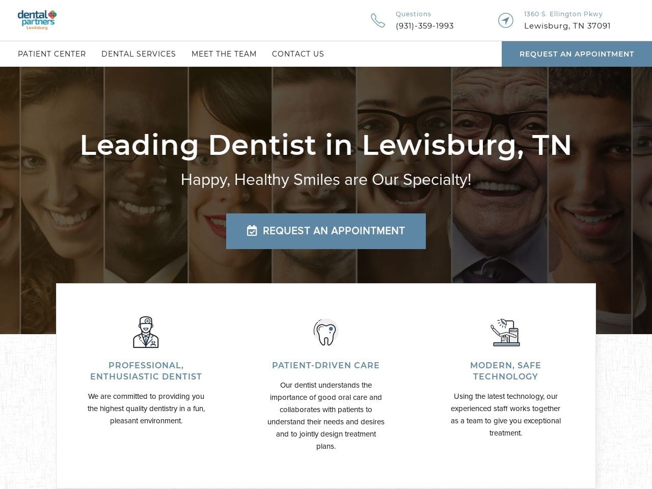 Tri Website Screenshot from lewisburgdental.com