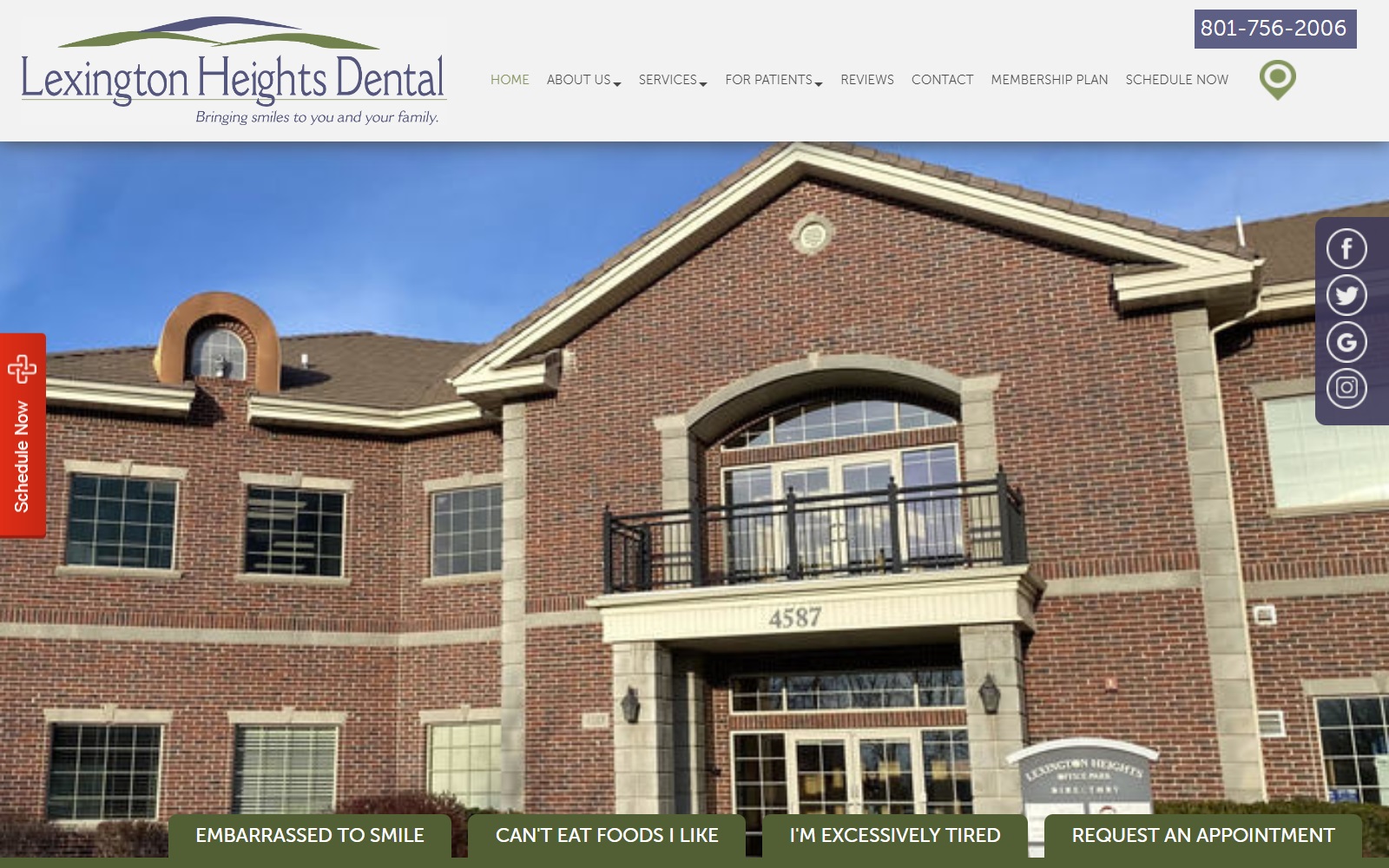 lexingtonheightsdental.com screenshot