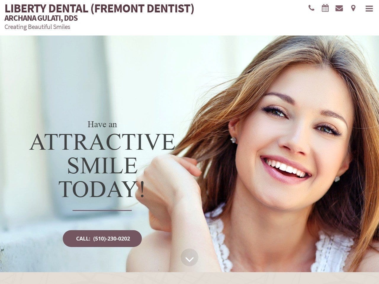 Dr. Archana Gulati DDS Website Screenshot from libertydental.us