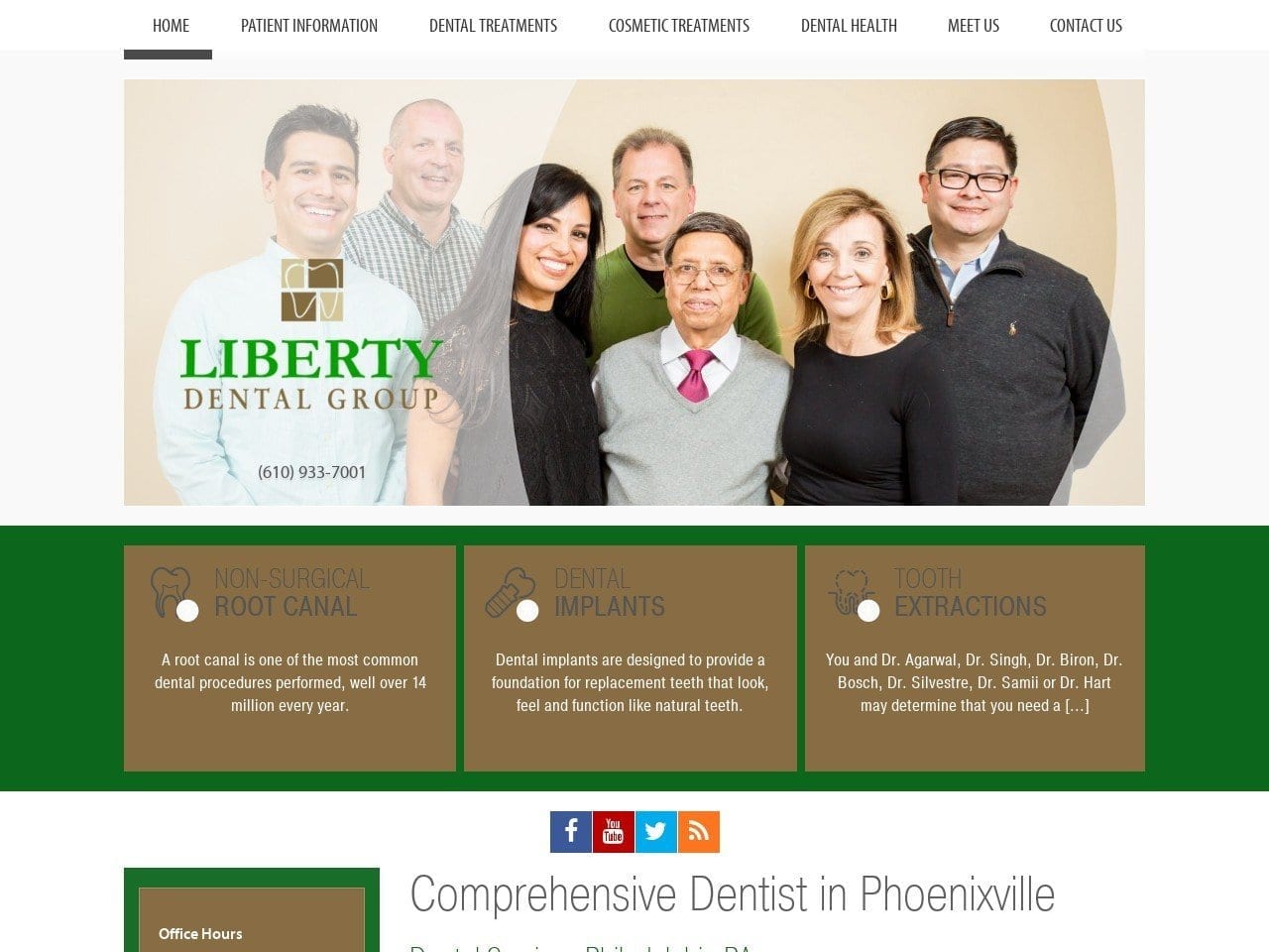 Phoenixville Hospital University Website Screenshot from libertydentalgroup.net