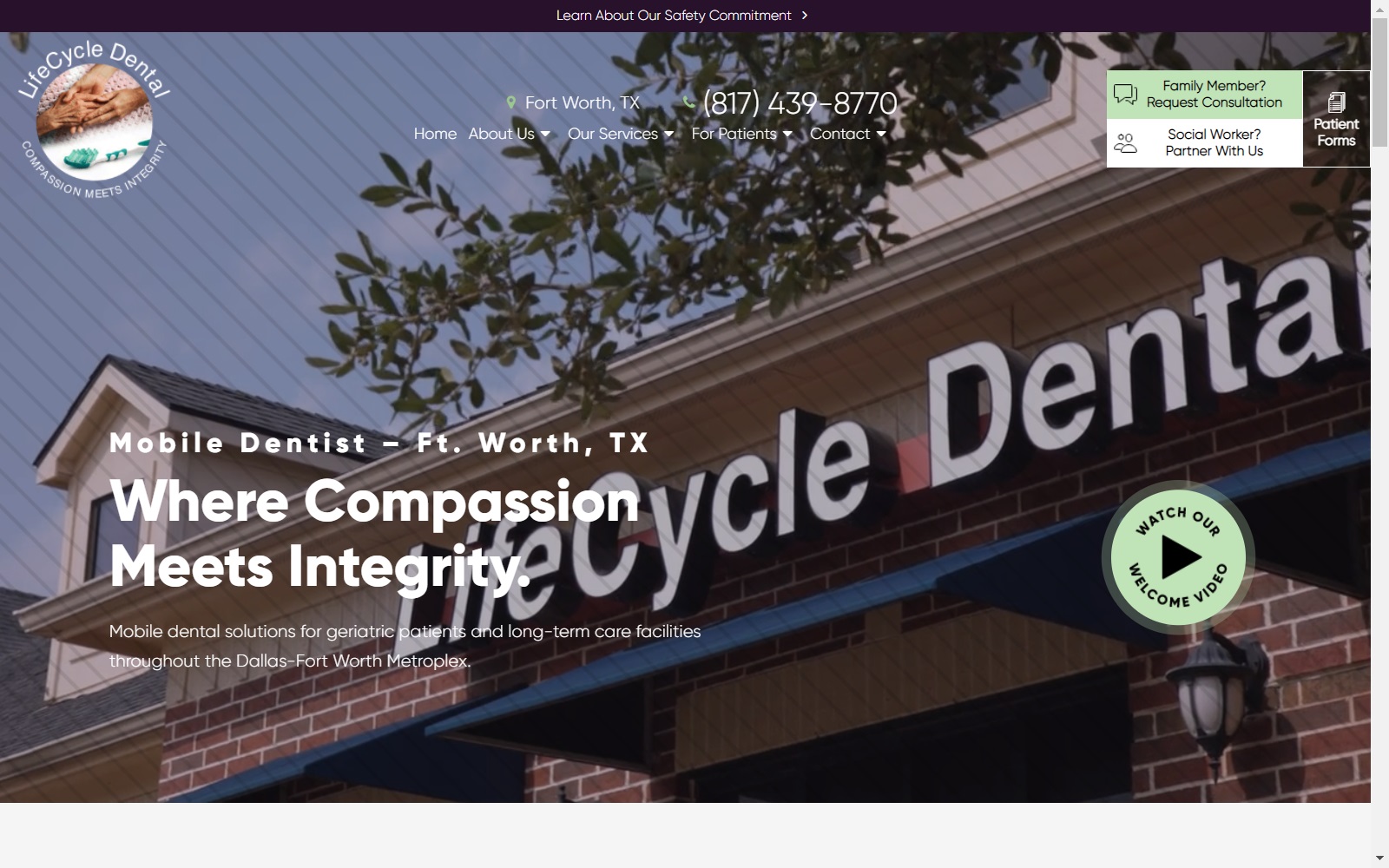 lifecycledental.com screenshot