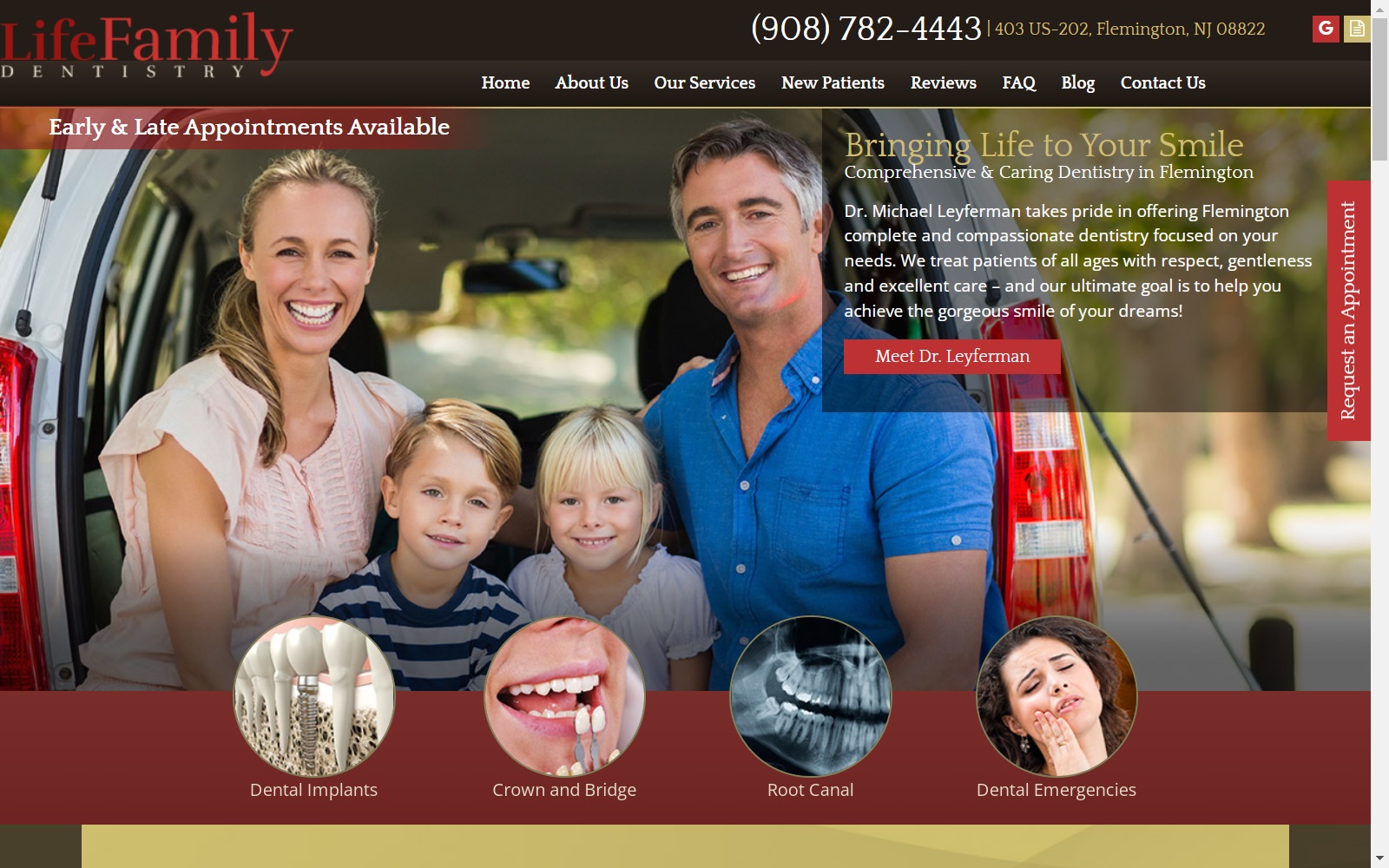 lifefamilydentistry.com screenshot